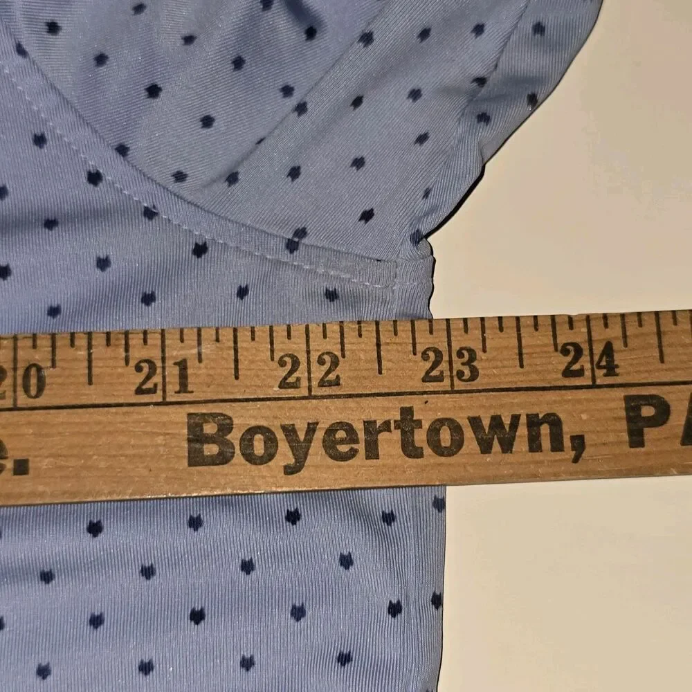 Greyson Polo Shirt Mens Medium All Over Print Button Down Golf Stretch Tech